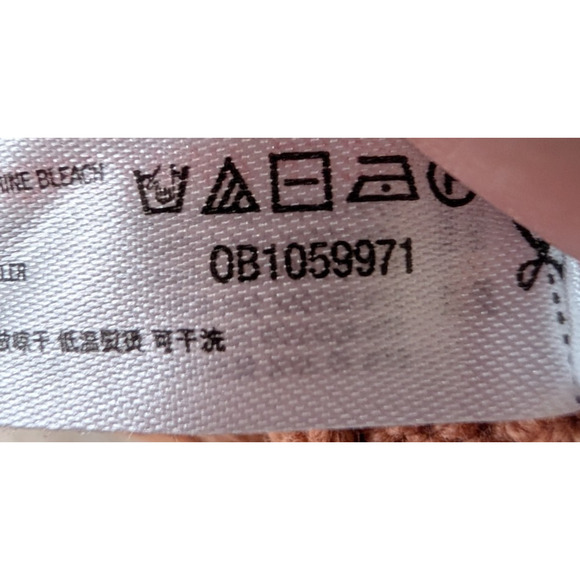 Free People Short + Sweet Cropped Cable Knit Sweater Sugared Almond Large Indie - Picture 8 of 12